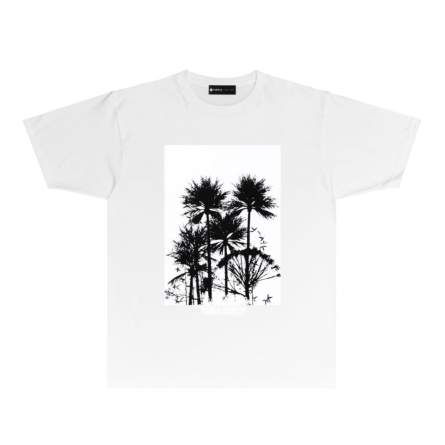 Purple Graffiti Print Short Sleeve T Shirt Streetwear Tee PUR008