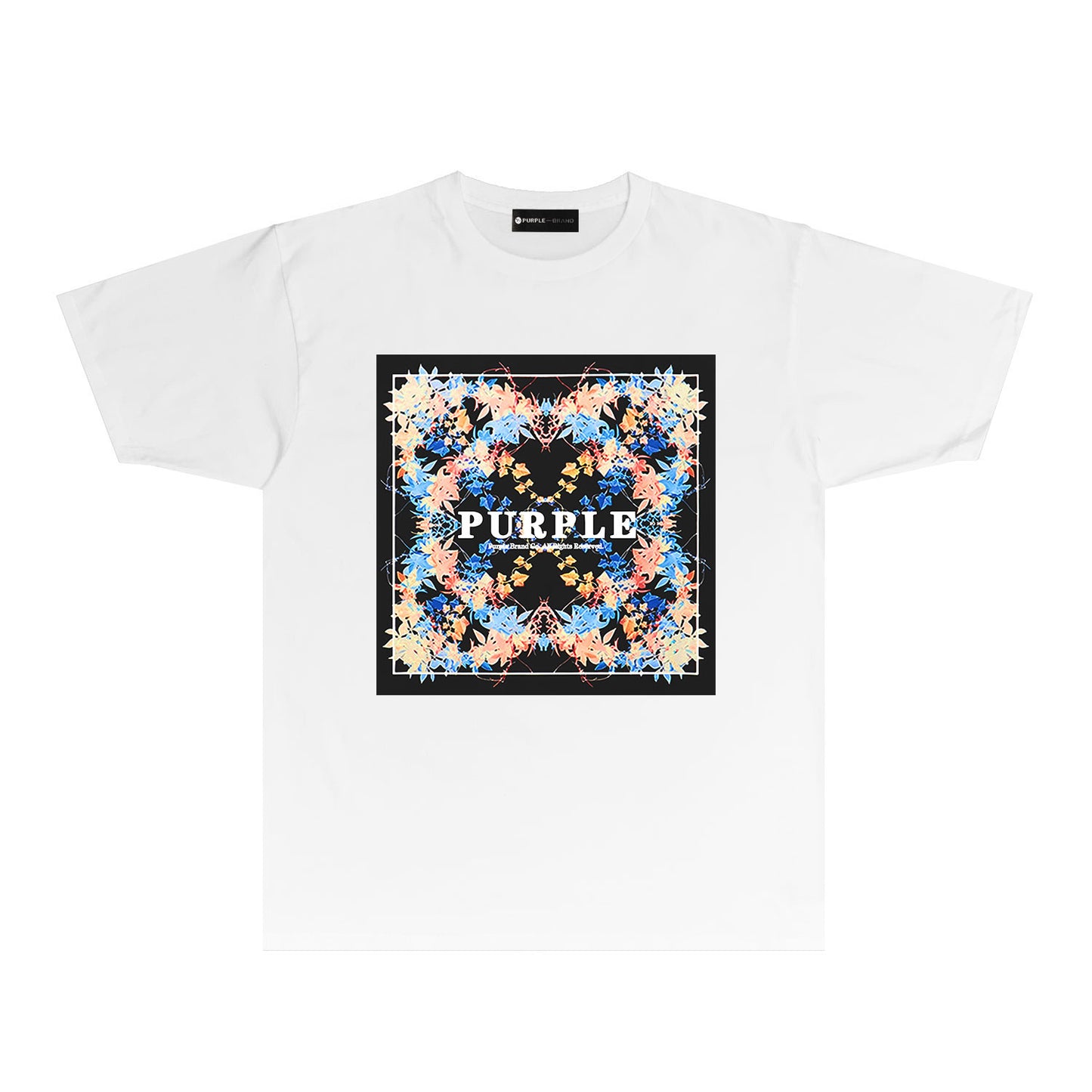 Purple Graffiti Graphic T Shirt Short Sleeve Casual Streetwear Tee PUR009