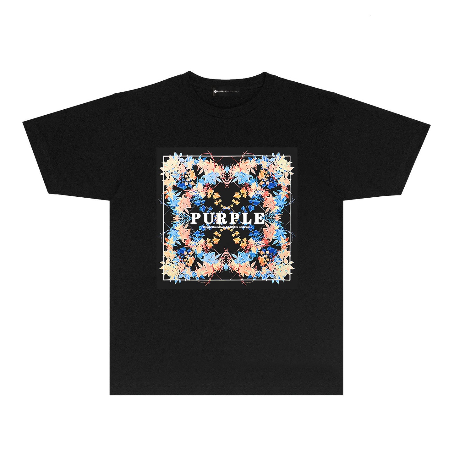 Purple Graffiti Graphic T Shirt Short Sleeve Casual Streetwear Tee PUR009