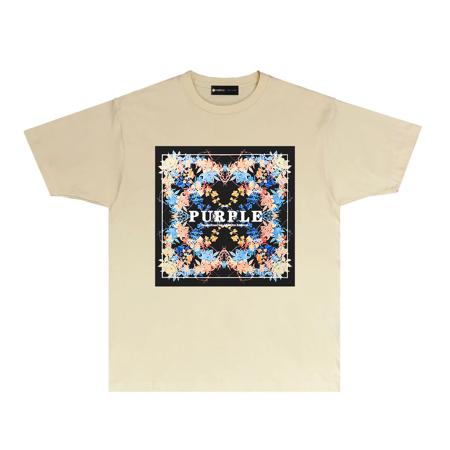 Purple Graffiti Graphic T Shirt Short Sleeve Casual Streetwear Tee PUR009
