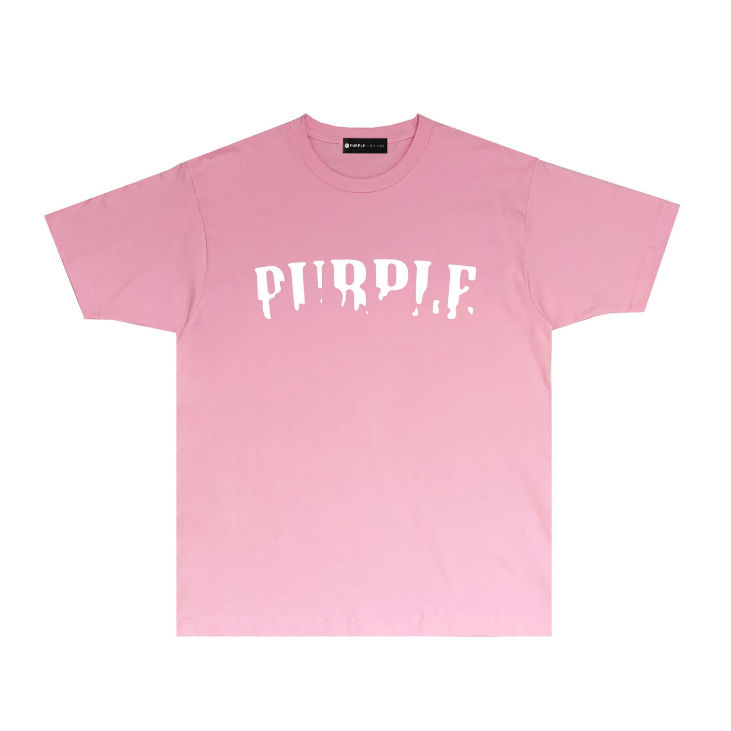 Purple Missing Letter Graphic T Shirt Short Sleeve Casual Streetwear Tee PUR011