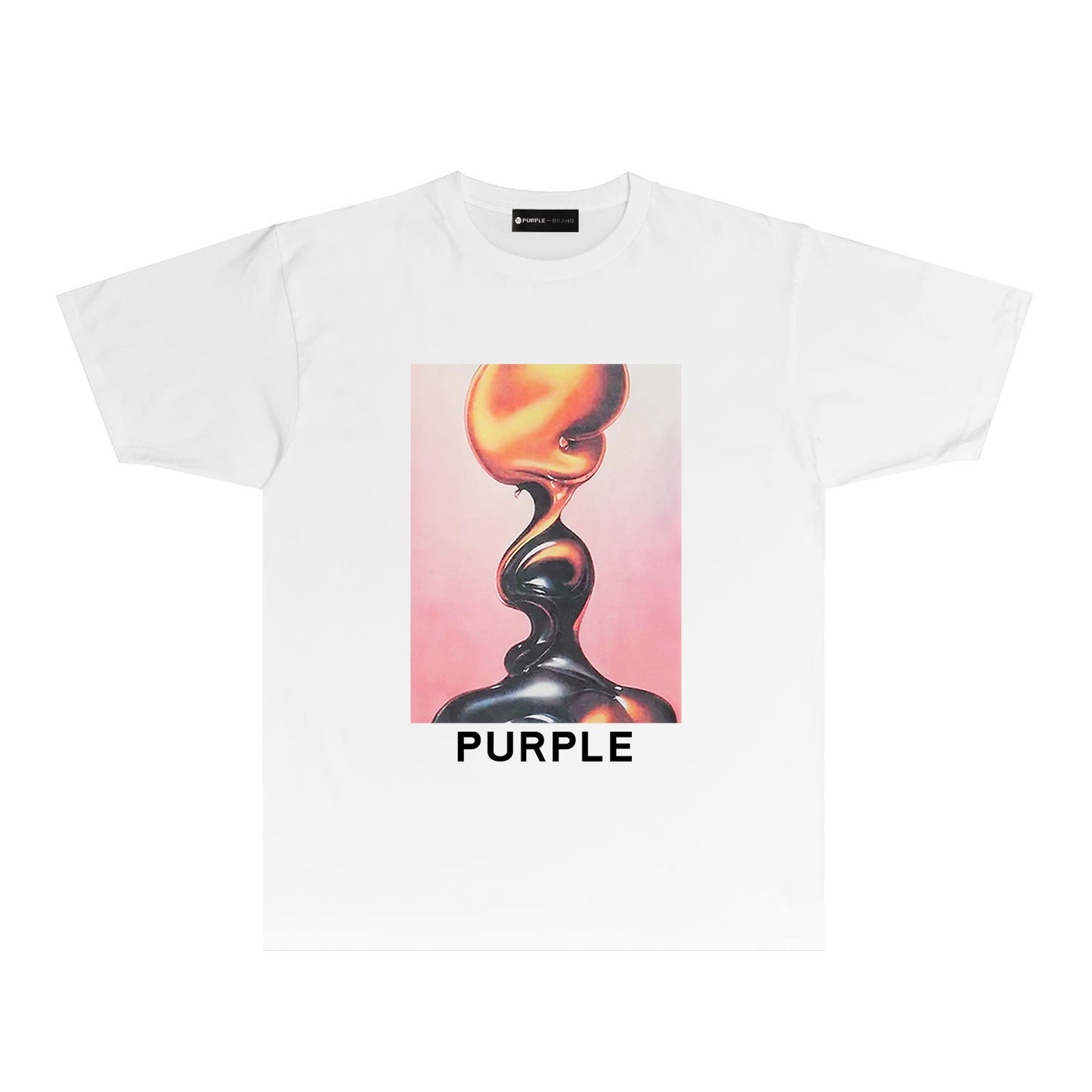 Purple Ornament Graphic T Shirt Short Sleeve Casual Streetwear Tee PUR014