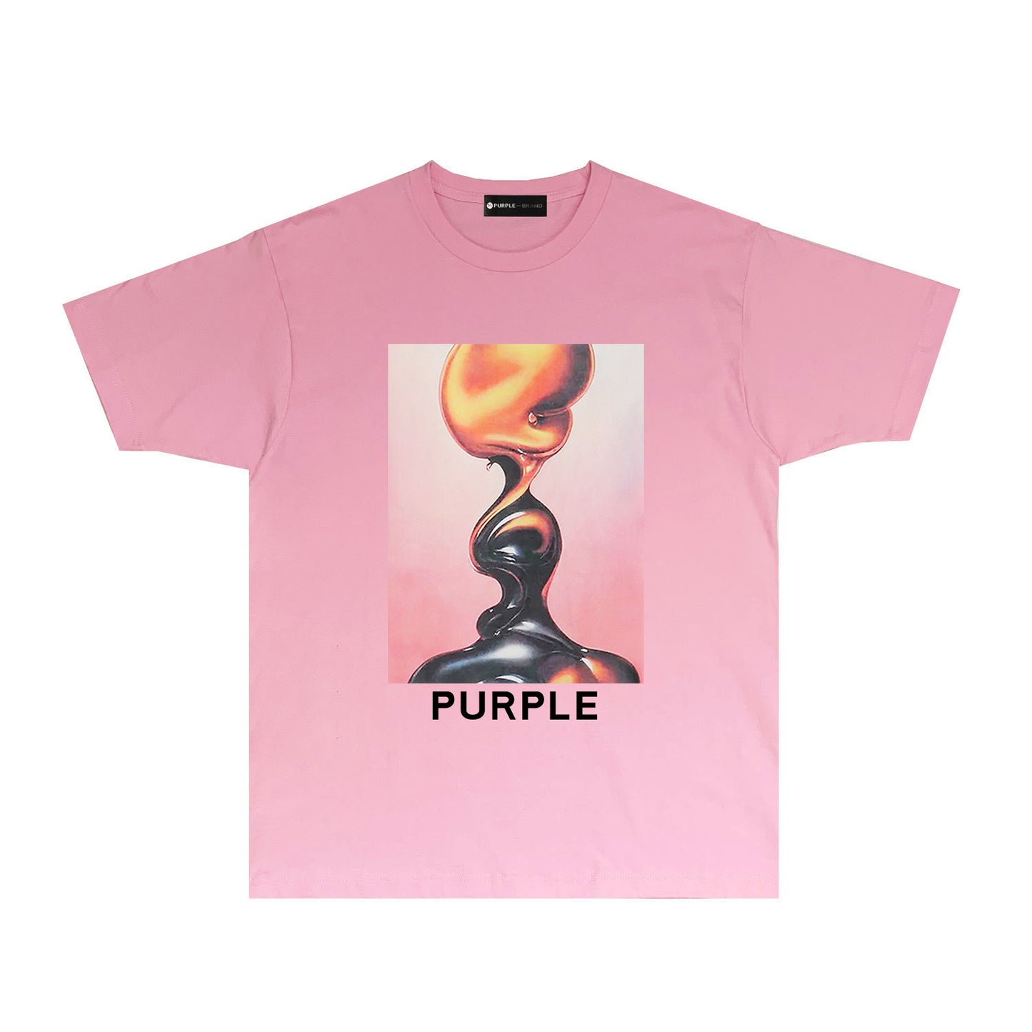 Purple Ornament Graphic T Shirt Short Sleeve Casual Streetwear Tee PUR014