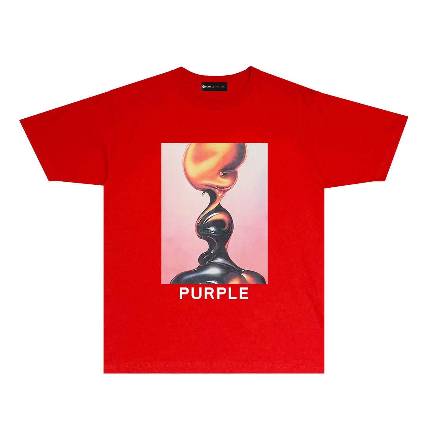 Purple Ornament Graphic T Shirt Short Sleeve Casual Streetwear Tee PUR014