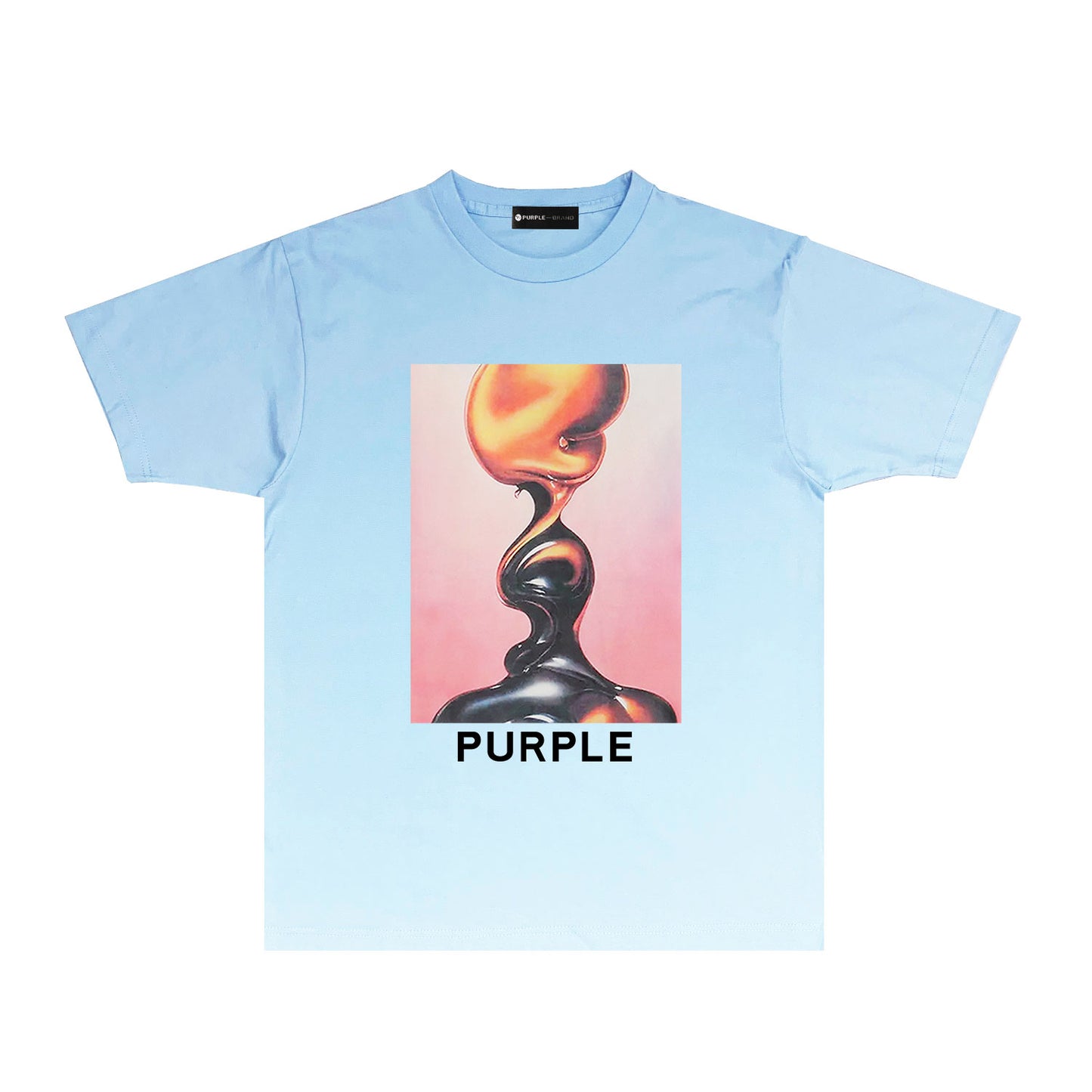 Purple Ornament Graphic T Shirt Short Sleeve Casual Streetwear Tee PUR014