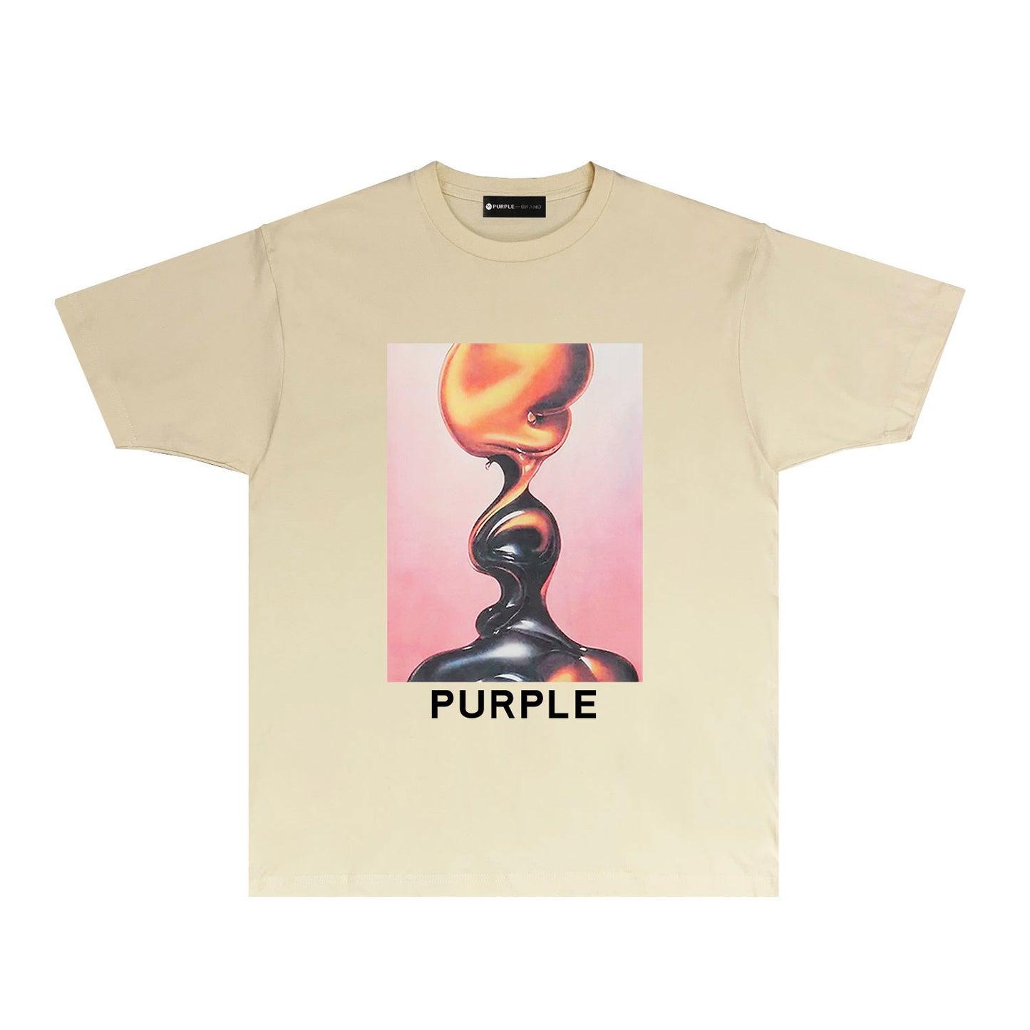 Purple Ornament Graphic T Shirt Short Sleeve Casual Streetwear Tee PUR014