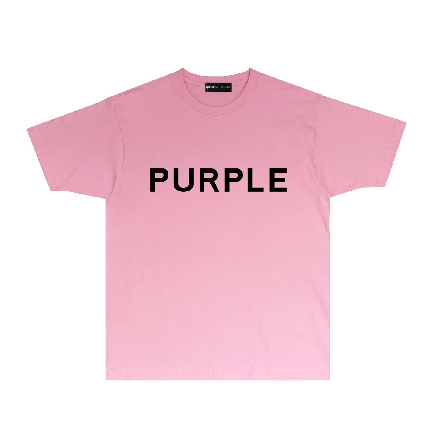 Purple Classic Letter Graphic T Shirt Short Sleeve Casual Streetwear Tee PUR020