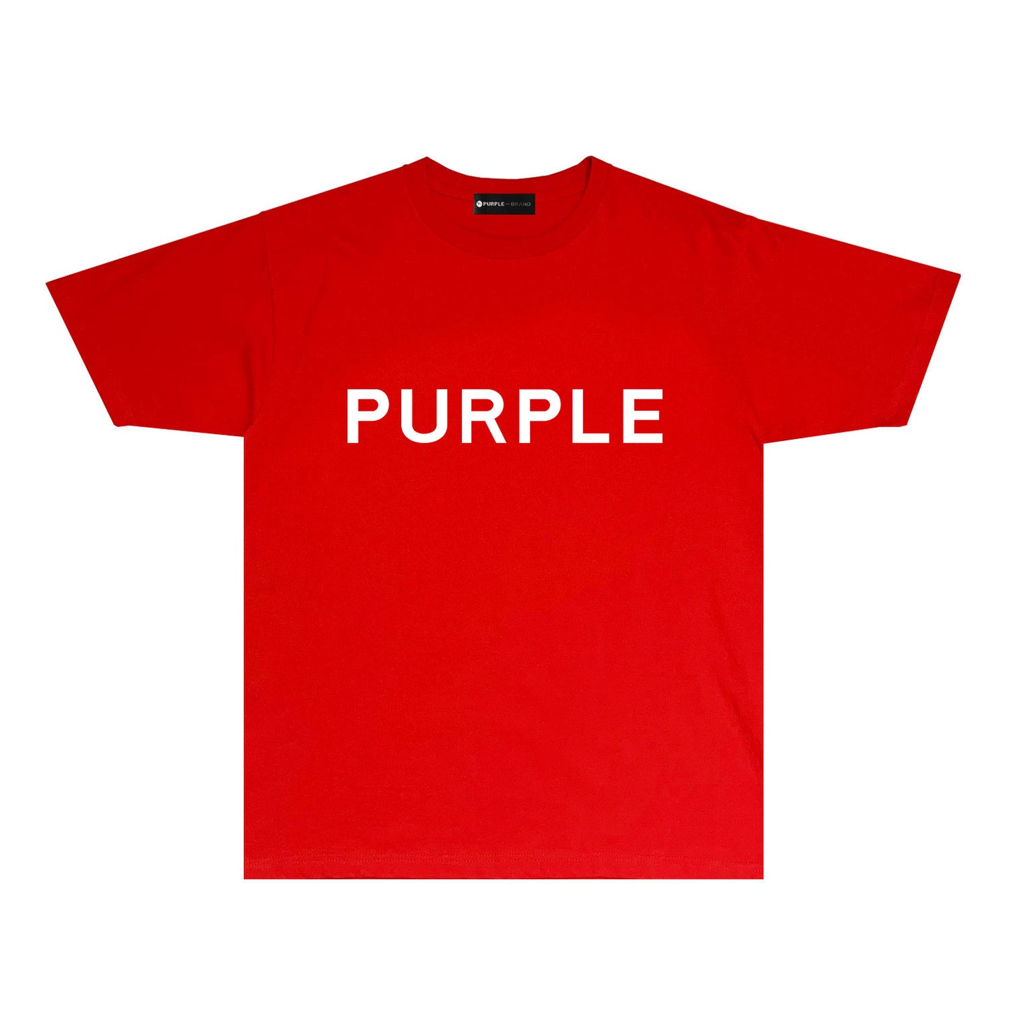 Purple Classic Letter Graphic T Shirt Short Sleeve Casual Streetwear Tee PUR020