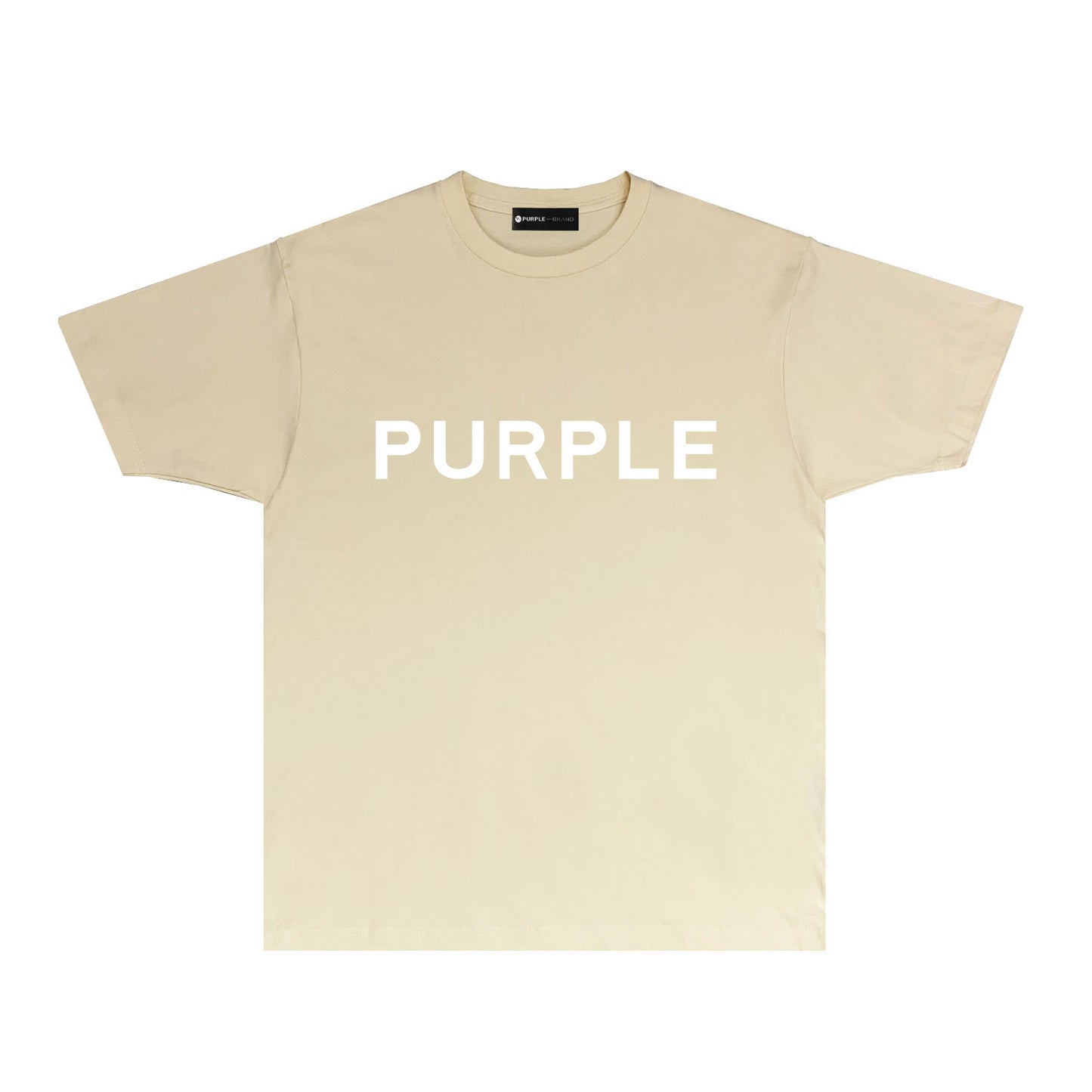 Purple Classic Letter Graphic T Shirt Short Sleeve Casual Streetwear Tee PUR020