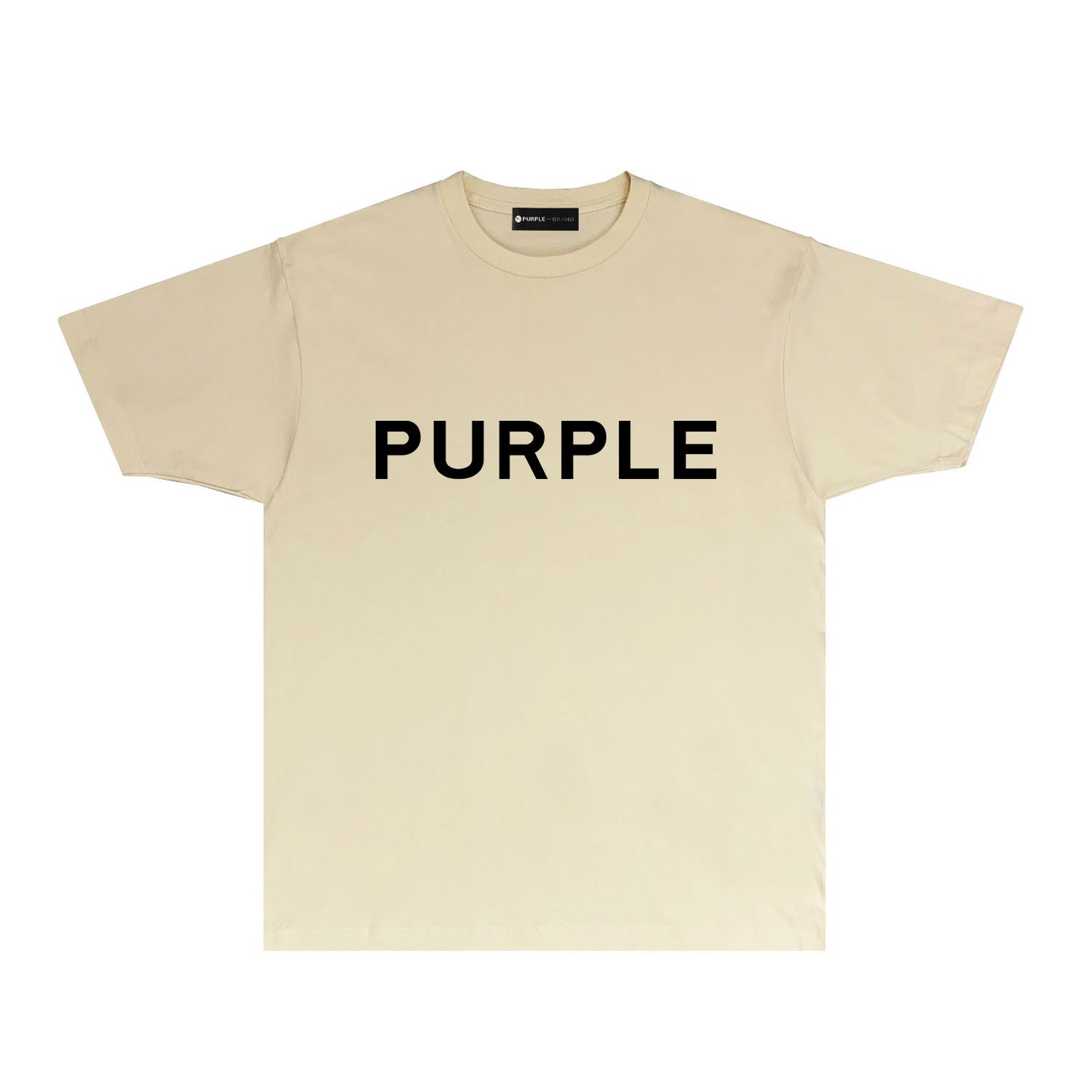 Purple Classic Letter Graphic T Shirt Short Sleeve Casual Streetwear Tee PUR020