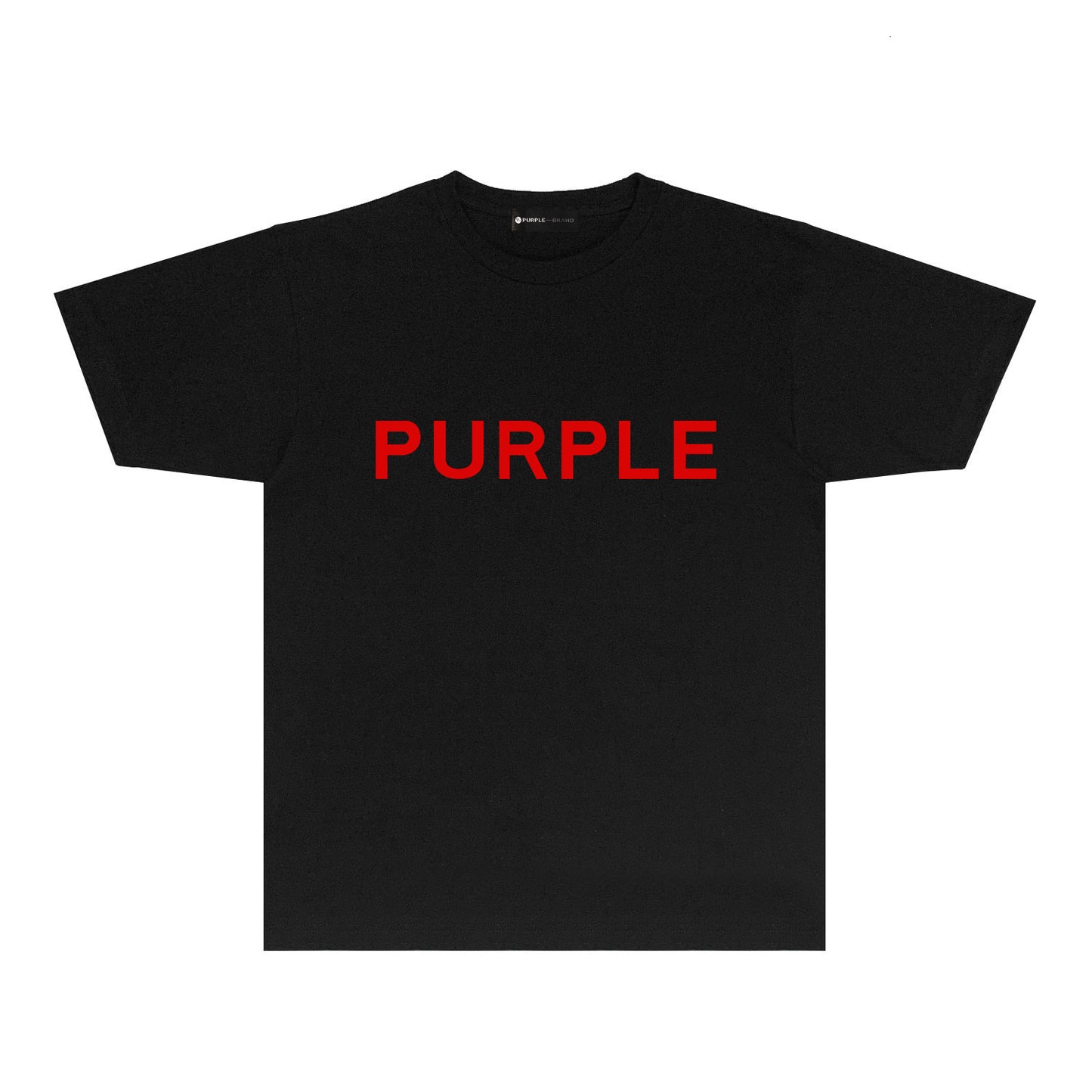 Purple Classic Letter Graphic T Shirt Short Sleeve Casual Streetwear Tee PUR020