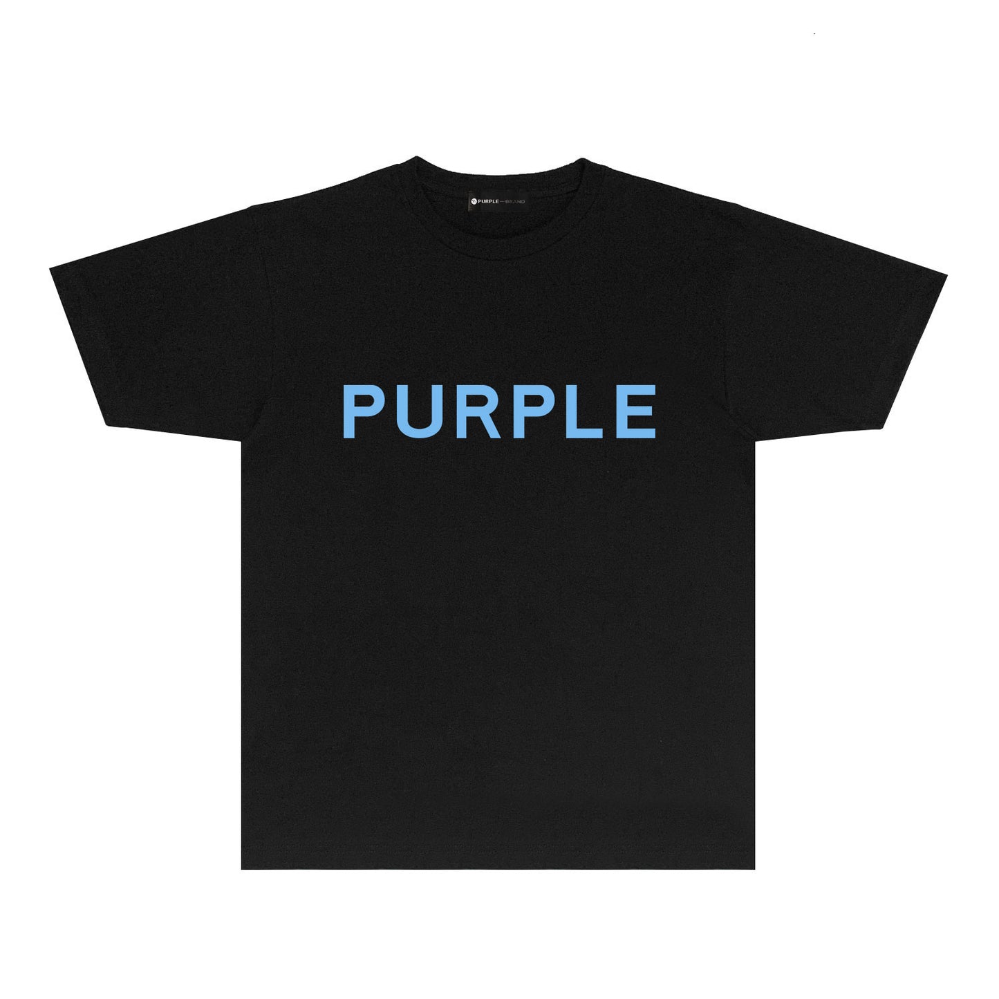 Purple Classic Letter Graphic T Shirt Short Sleeve Casual Streetwear Tee PUR020