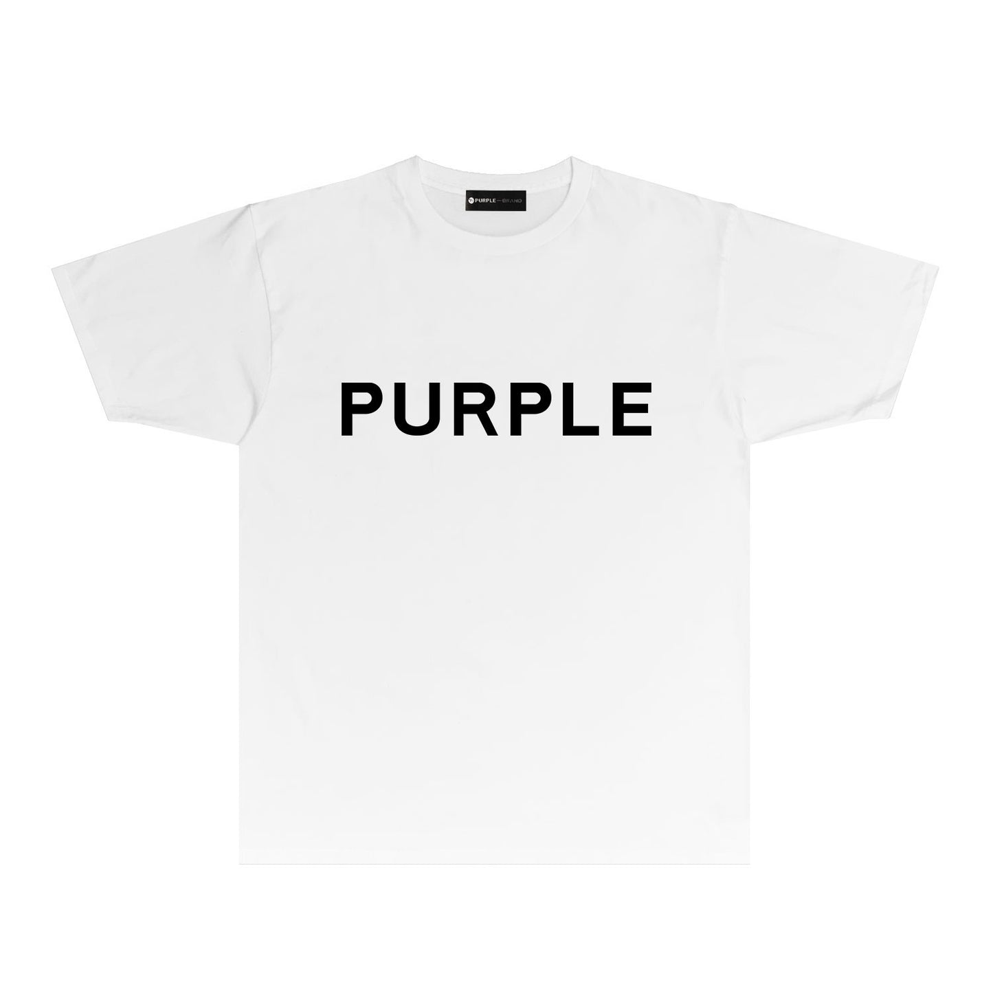Purple Classic Letter Graphic T Shirt Short Sleeve Casual Streetwear Tee PUR020