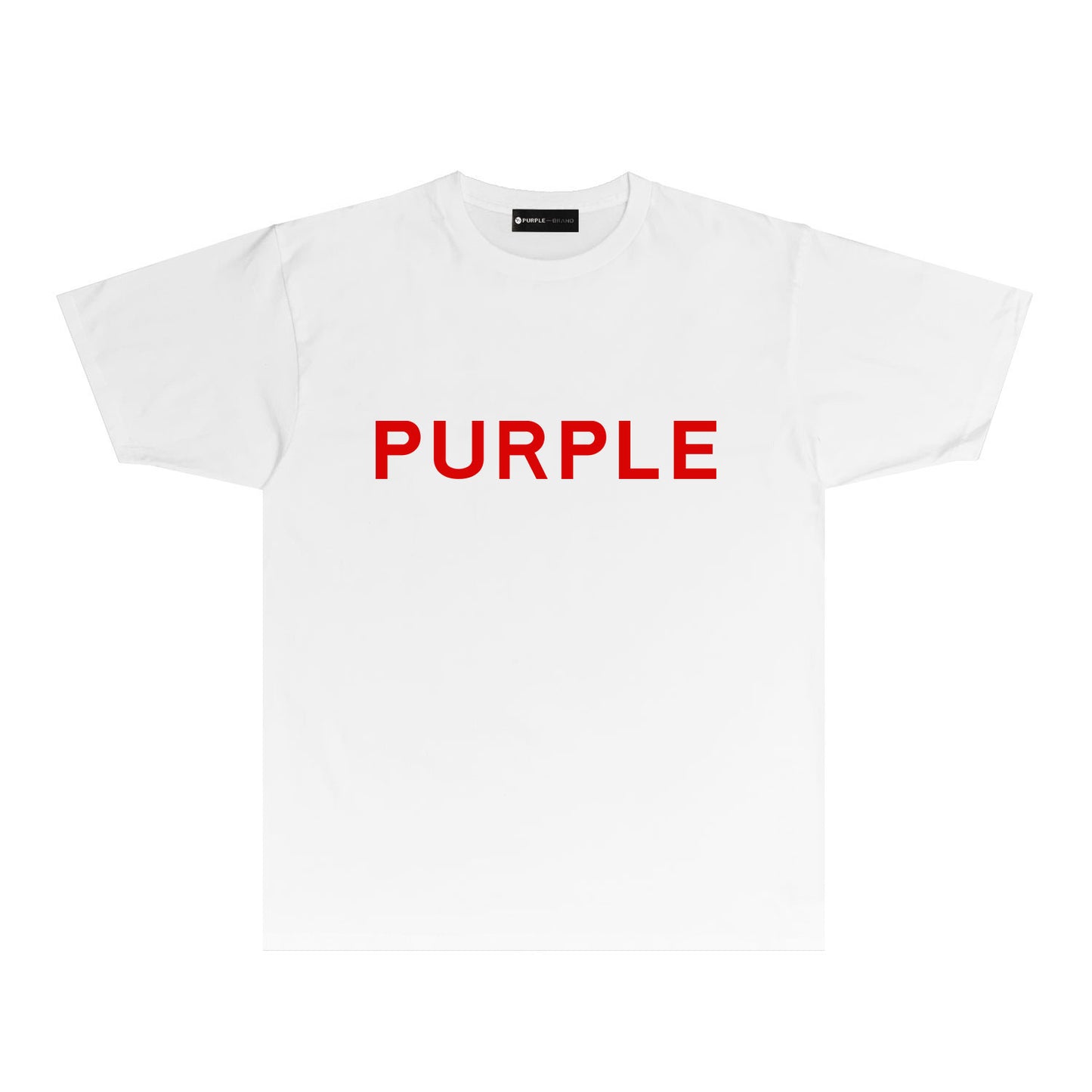 Purple Classic Letter Graphic T Shirt Short Sleeve Casual Streetwear Tee PUR020