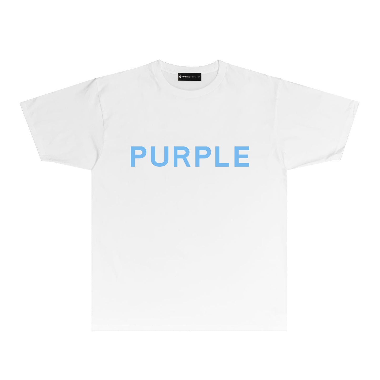 Purple Classic Letter Graphic T Shirt Short Sleeve Casual Streetwear Tee PUR020
