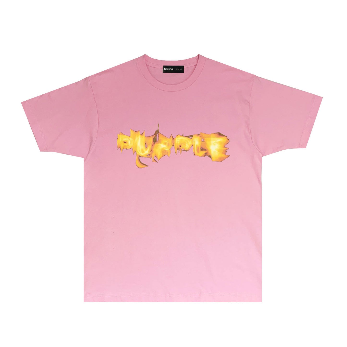 Purple Flame Graphic T Shirt Short Sleeve Casual Streetwear Tee PUR023