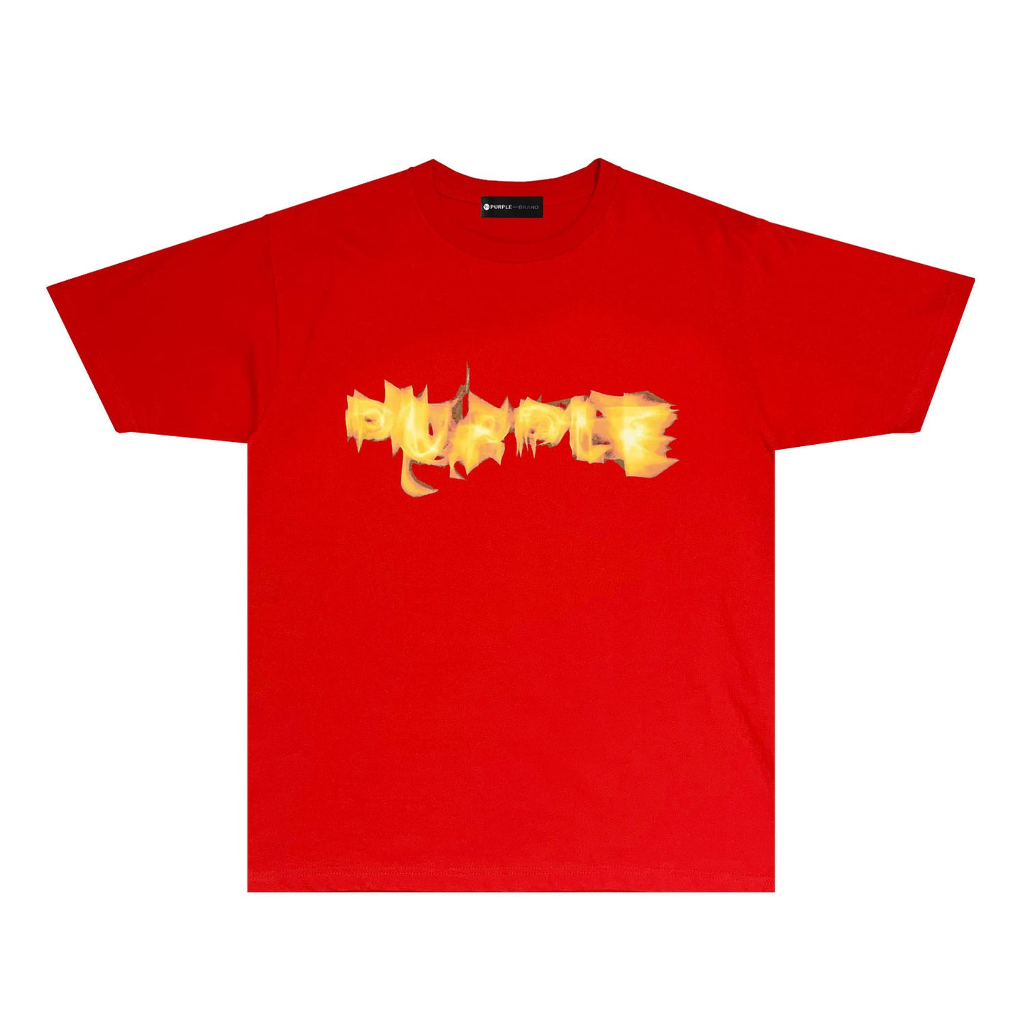 Purple Flame Graphic T Shirt Short Sleeve Casual Streetwear Tee PUR023
