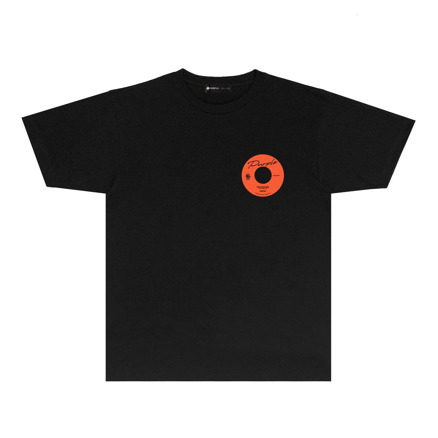 Purple Black Ink Tree Graphic T Shirt Short Sleeve Casual Streetwear Tee PUR025