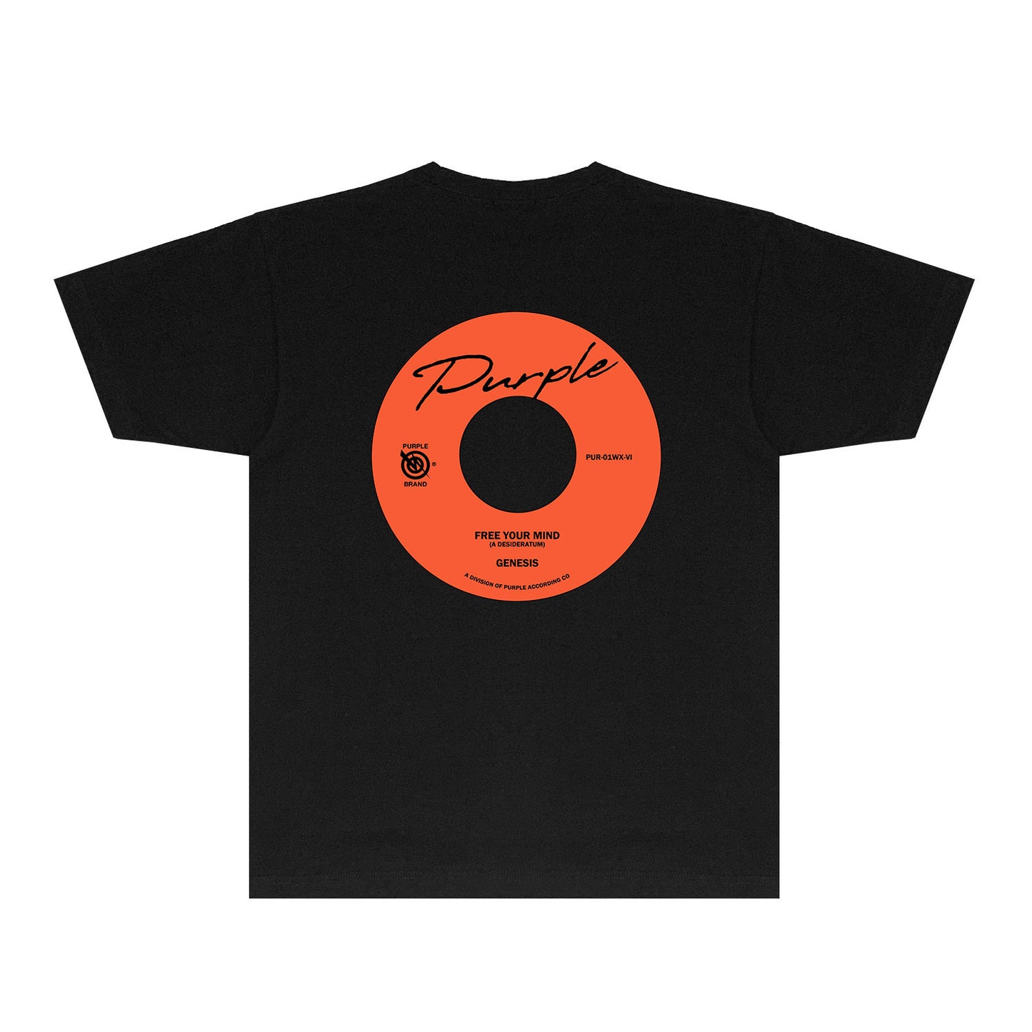 Purple Black Ink Tree Graphic T Shirt Short Sleeve Casual Streetwear Tee PUR025