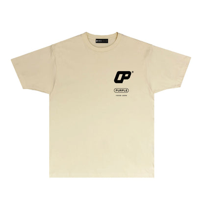 Purple Number Logo Graphic T Shirt Short Sleeve Casual Streetwear Tee PUR026