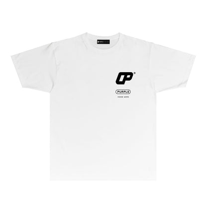 Purple Number Logo Graphic T Shirt Short Sleeve Casual Streetwear Tee PUR026