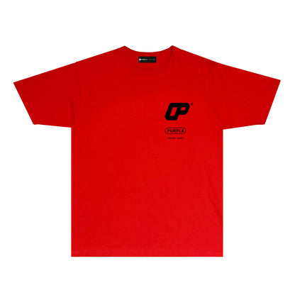 Purple Number Logo Graphic T Shirt Short Sleeve Casual Streetwear Tee PUR026