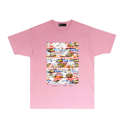 Purple Graffiti Poster Graphic T Shirt Short Sleeve Casual Streetwear Tee PUR030