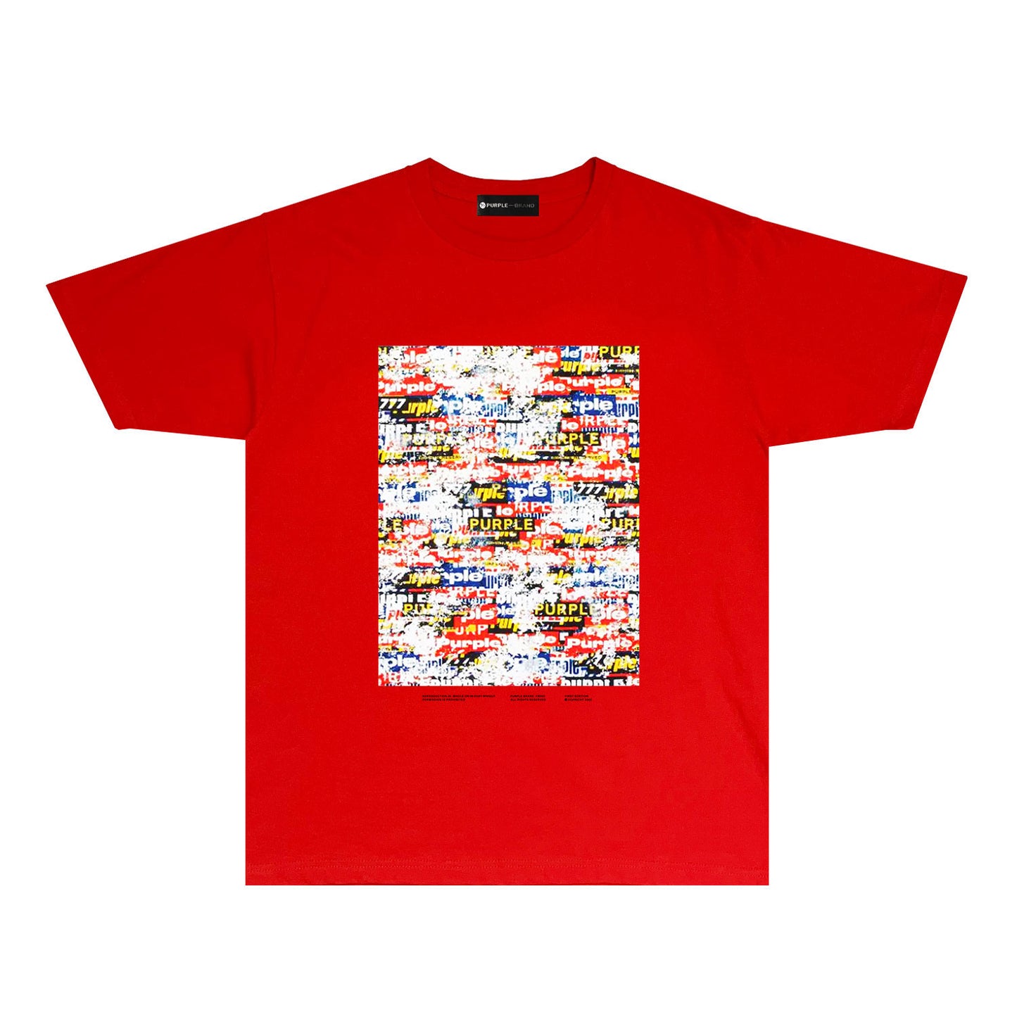 Purple Graffiti Poster Graphic T Shirt Short Sleeve Casual Streetwear Tee PUR030