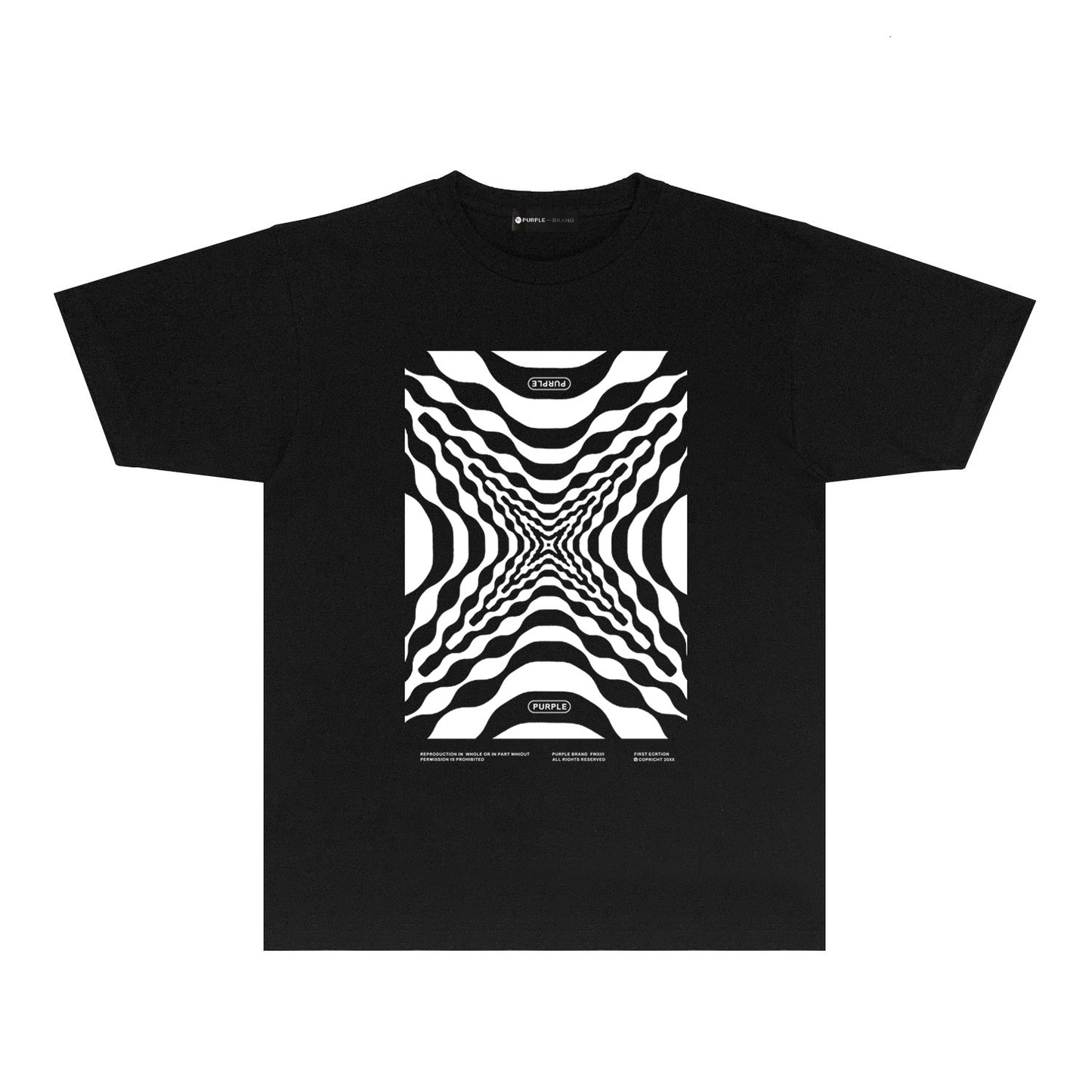 Purple Perspective Graphic T Shirt Short Sleeve Casual Streetwear Tee PUR037