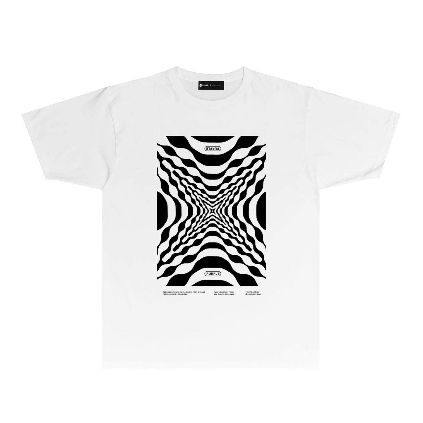 Purple Perspective Graphic T Shirt Short Sleeve Casual Streetwear Tee PUR037