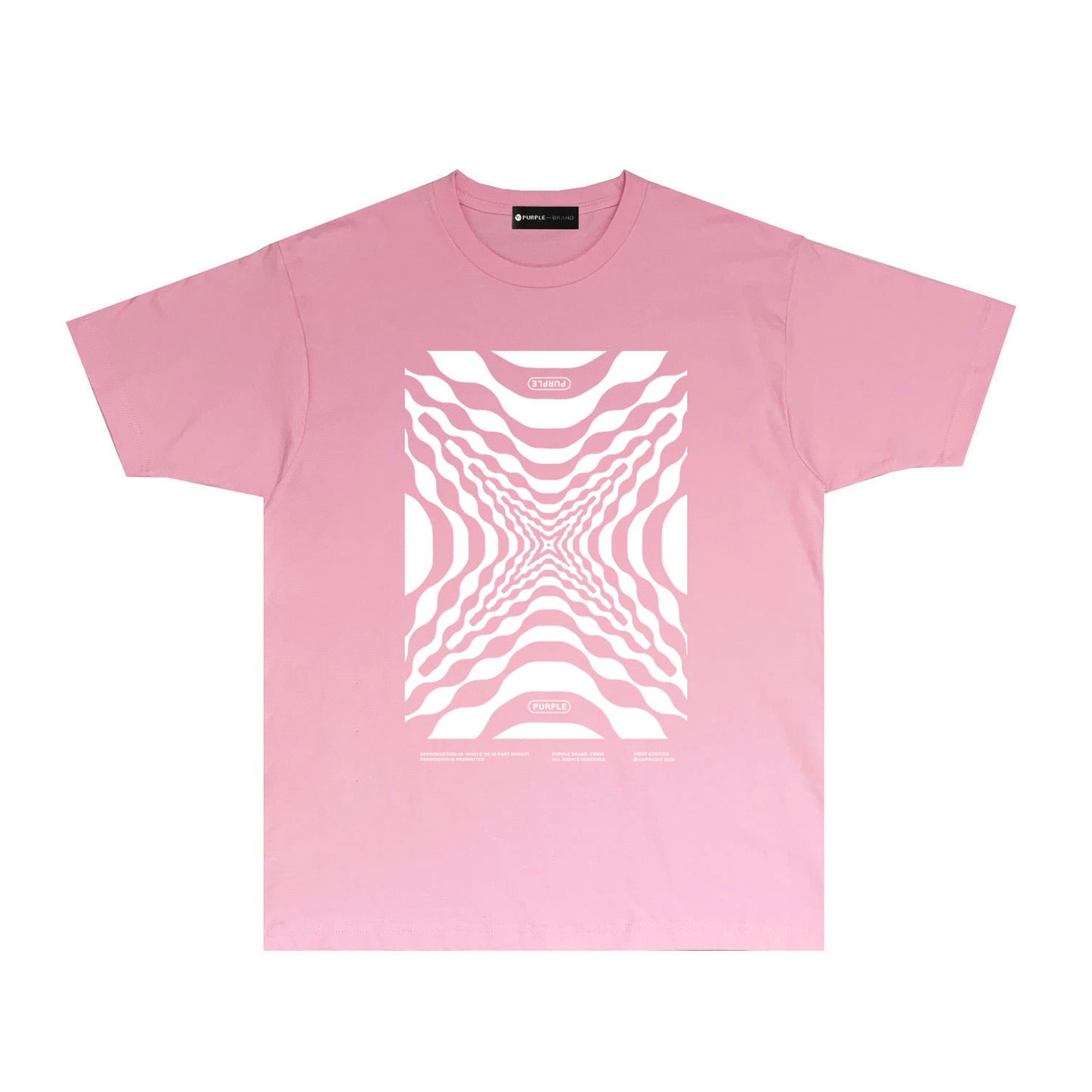 Purple Perspective Graphic T Shirt Short Sleeve Casual Streetwear Tee PUR037