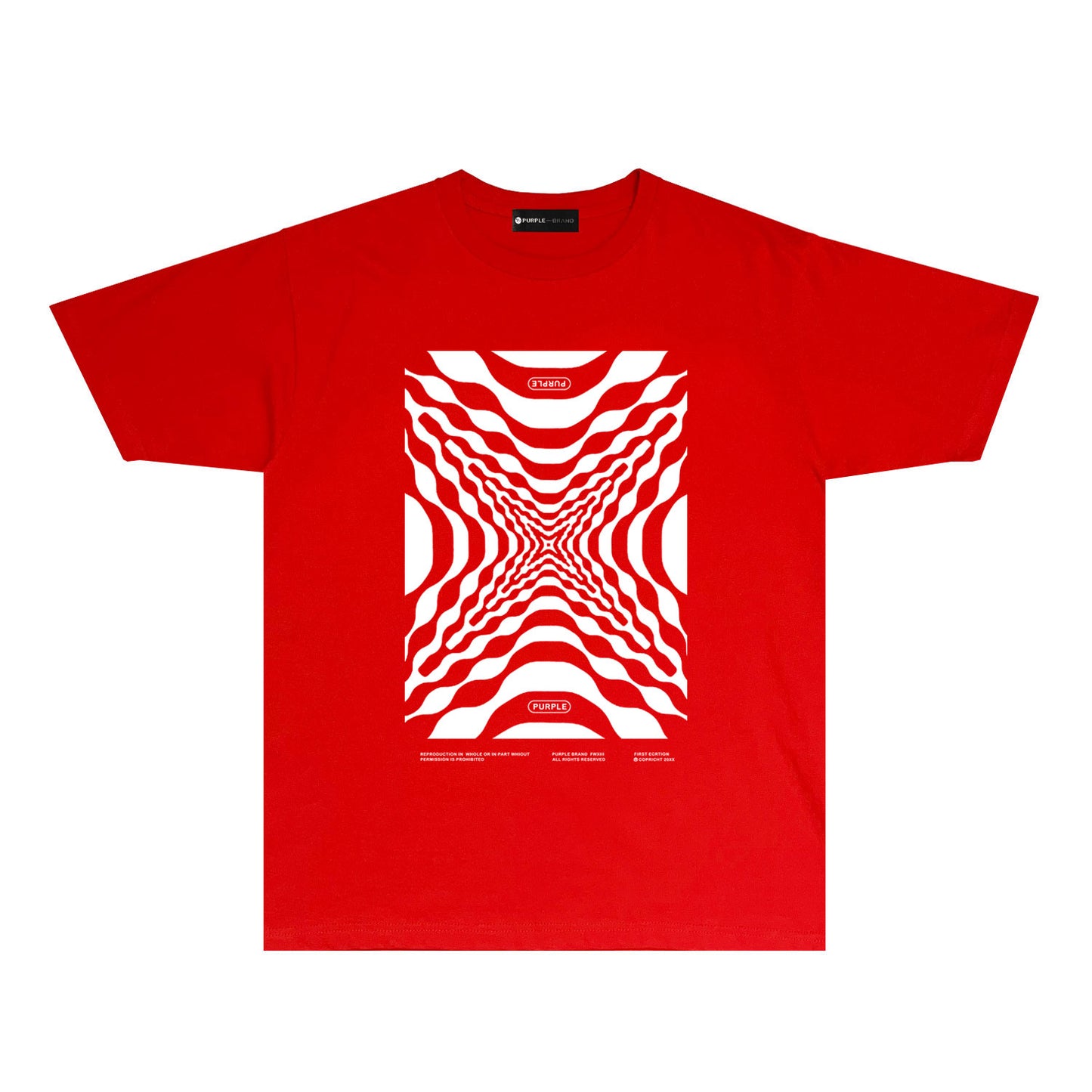 Purple Perspective Graphic T Shirt Short Sleeve Casual Streetwear Tee PUR037