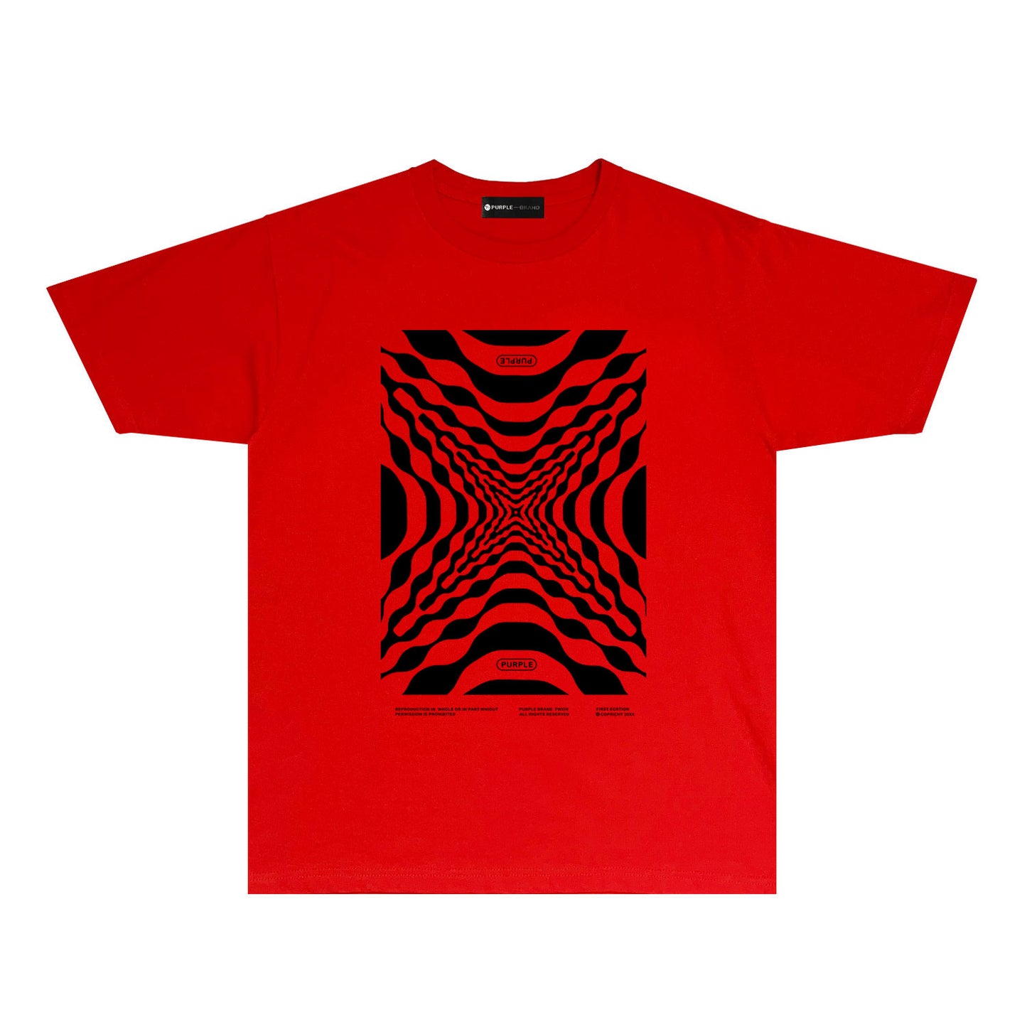 Purple Perspective Graphic T Shirt Short Sleeve Casual Streetwear Tee PUR037
