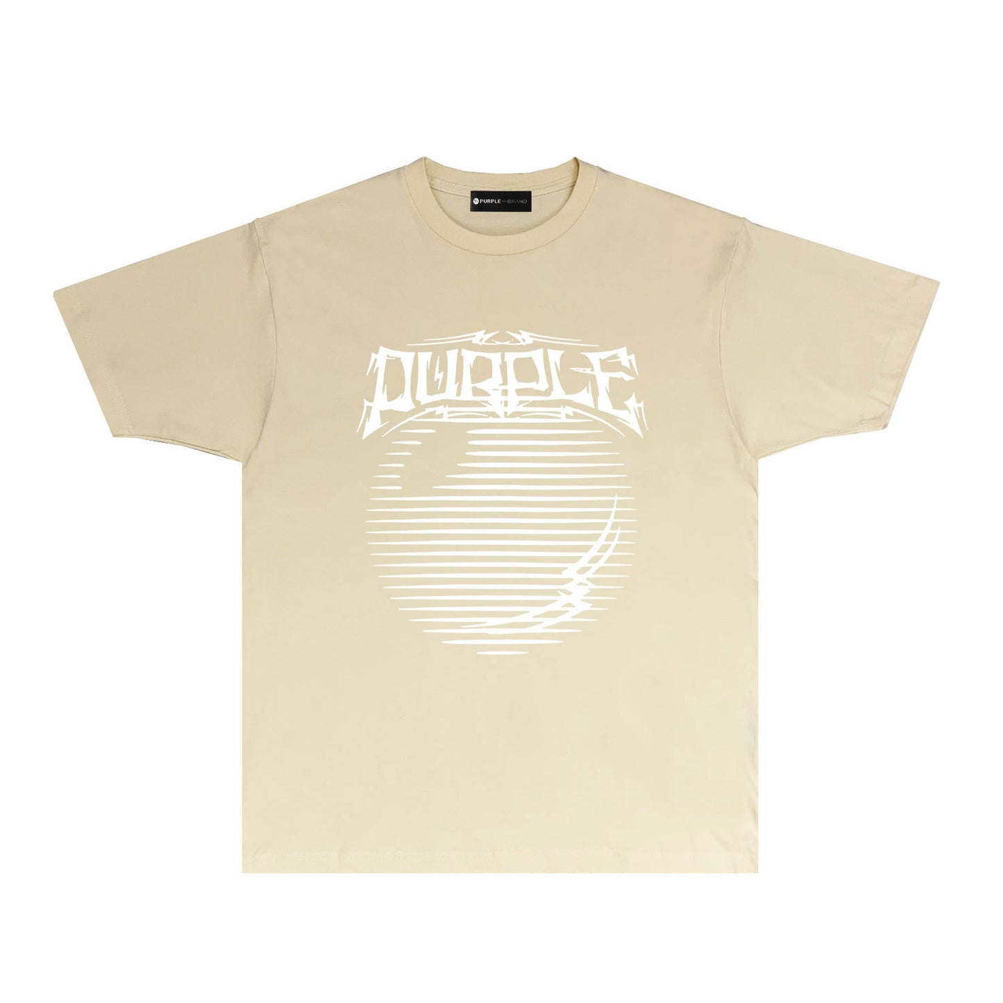 Purple Graffiti Line Ball Graphic T Shirt Short Sleeve Casual Streetwear Tee PUR038