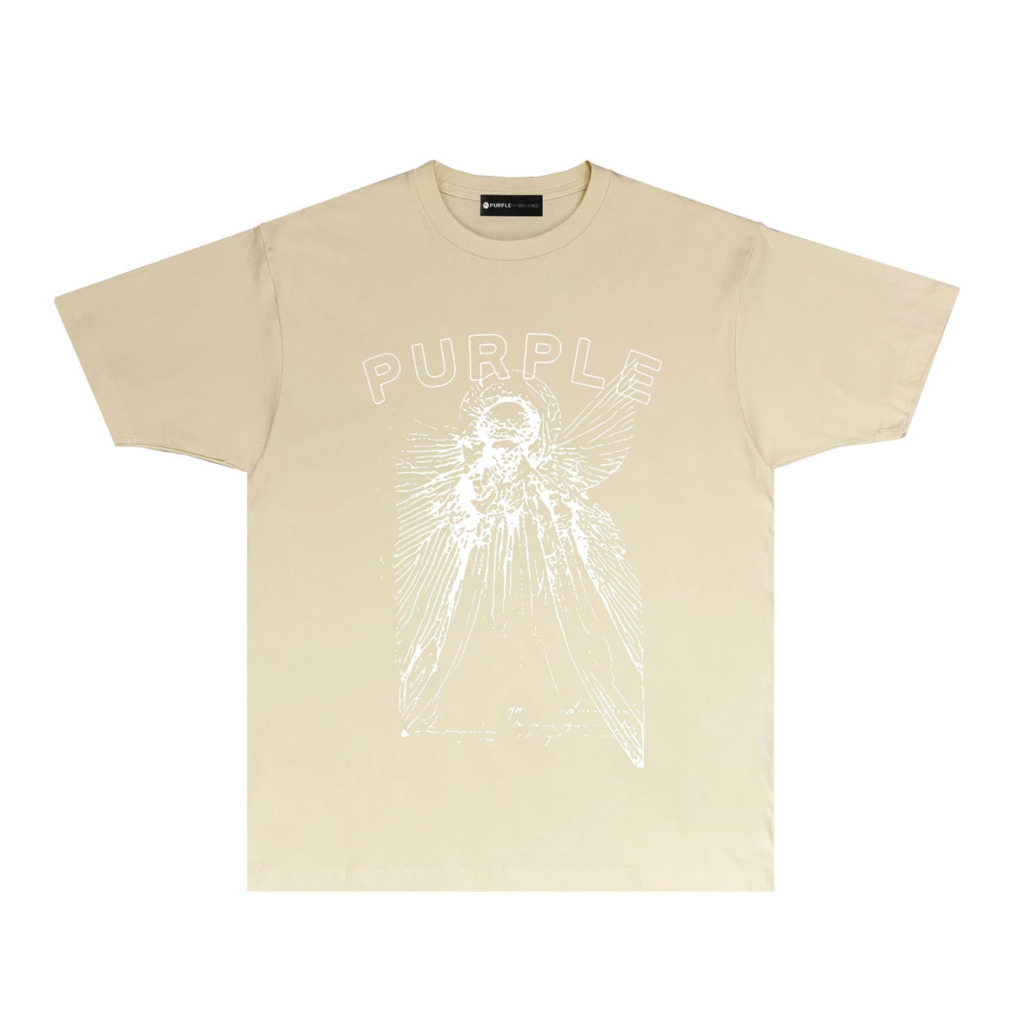 Purple Sketch Character Graphic T Shirt Short Sleeve Casual Streetwear Tee PUR039