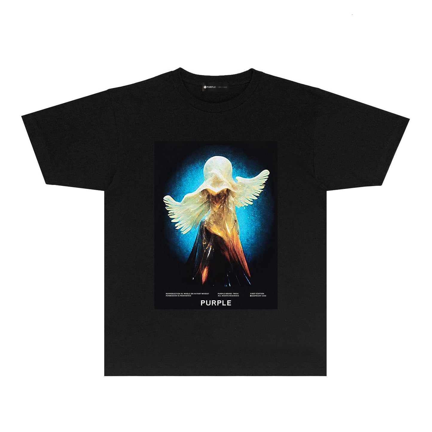 Purple Mystery Girl Graphic T Shirt Short Sleeve Casual Streetwear Tee PUR041