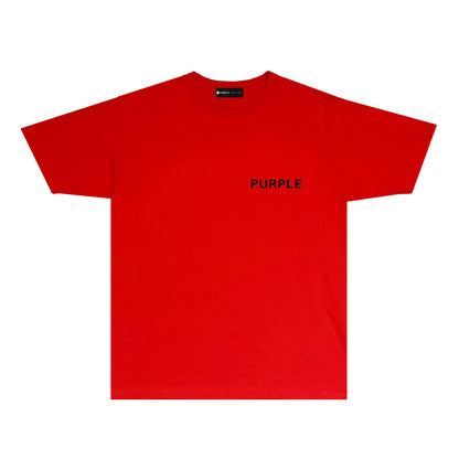 Purple Tire Track Graphic T-Shirt Short Sleeve Casual Streetwear Tee PUR042