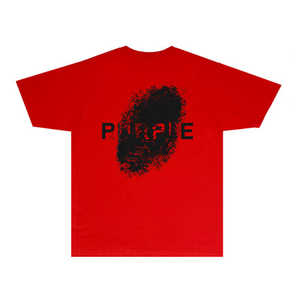 Purple Tire Track Graphic T-Shirt Short Sleeve Casual Streetwear Tee PUR042