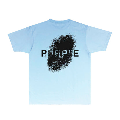 Purple Tire Track Graphic T-Shirt Short Sleeve Casual Streetwear Tee PUR042