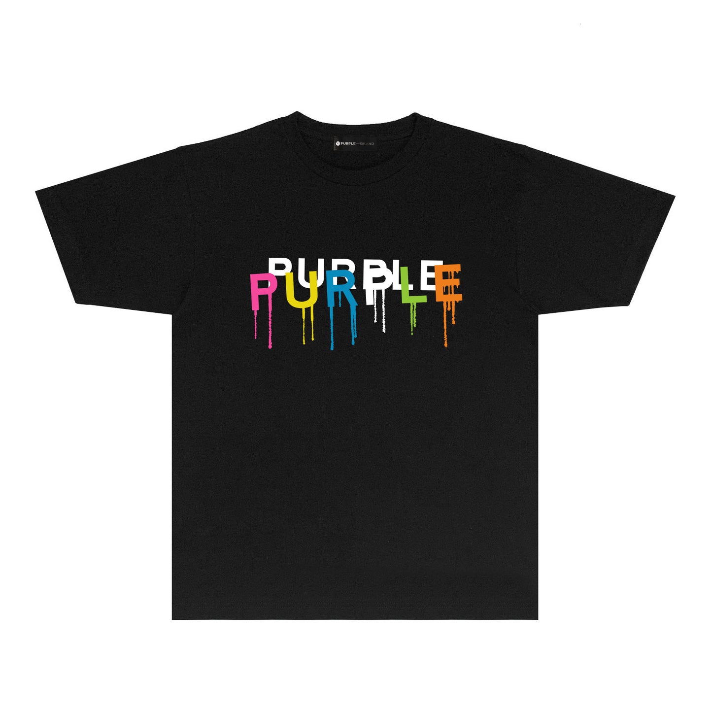 Purple Colorful Snake Paint Splash Graphic T-Shirt Short Sleeve Casual Streetwear Tee PUR044