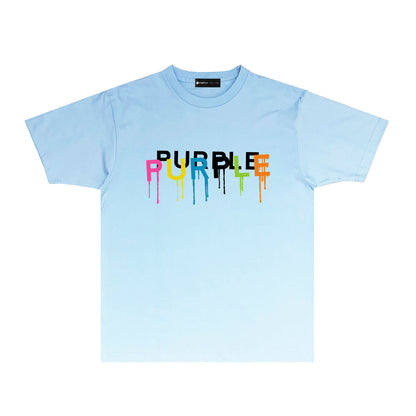 Purple Colorful Snake Paint Splash Graphic T-Shirt Short Sleeve Casual Streetwear Tee PUR044