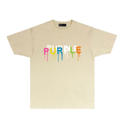 Purple Colorful Snake Paint Splash Graphic T-Shirt Short Sleeve Casual Streetwear Tee PUR044