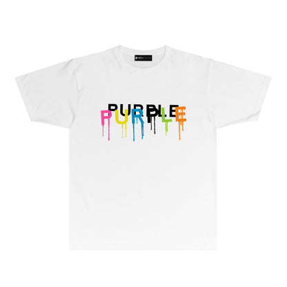 Purple Colorful Snake Paint Splash Graphic T-Shirt Short Sleeve Casual Streetwear Tee PUR044