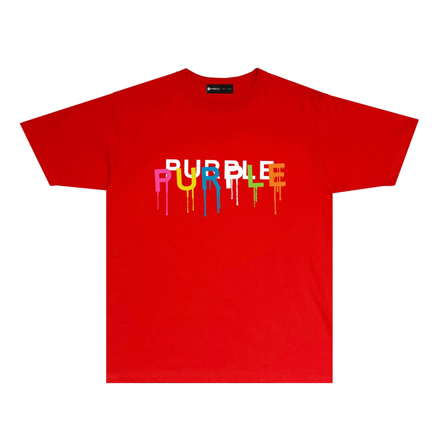 Purple Colorful Snake Paint Splash Graphic T-Shirt Short Sleeve Casual Streetwear Tee PUR044