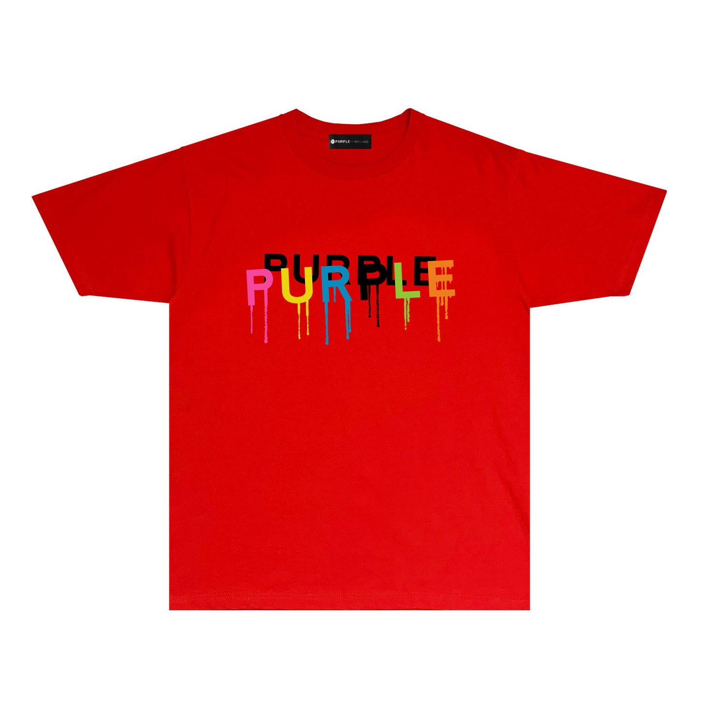 Purple Colorful Snake Paint Splash Graphic T-Shirt Short Sleeve Casual Streetwear Tee PUR044