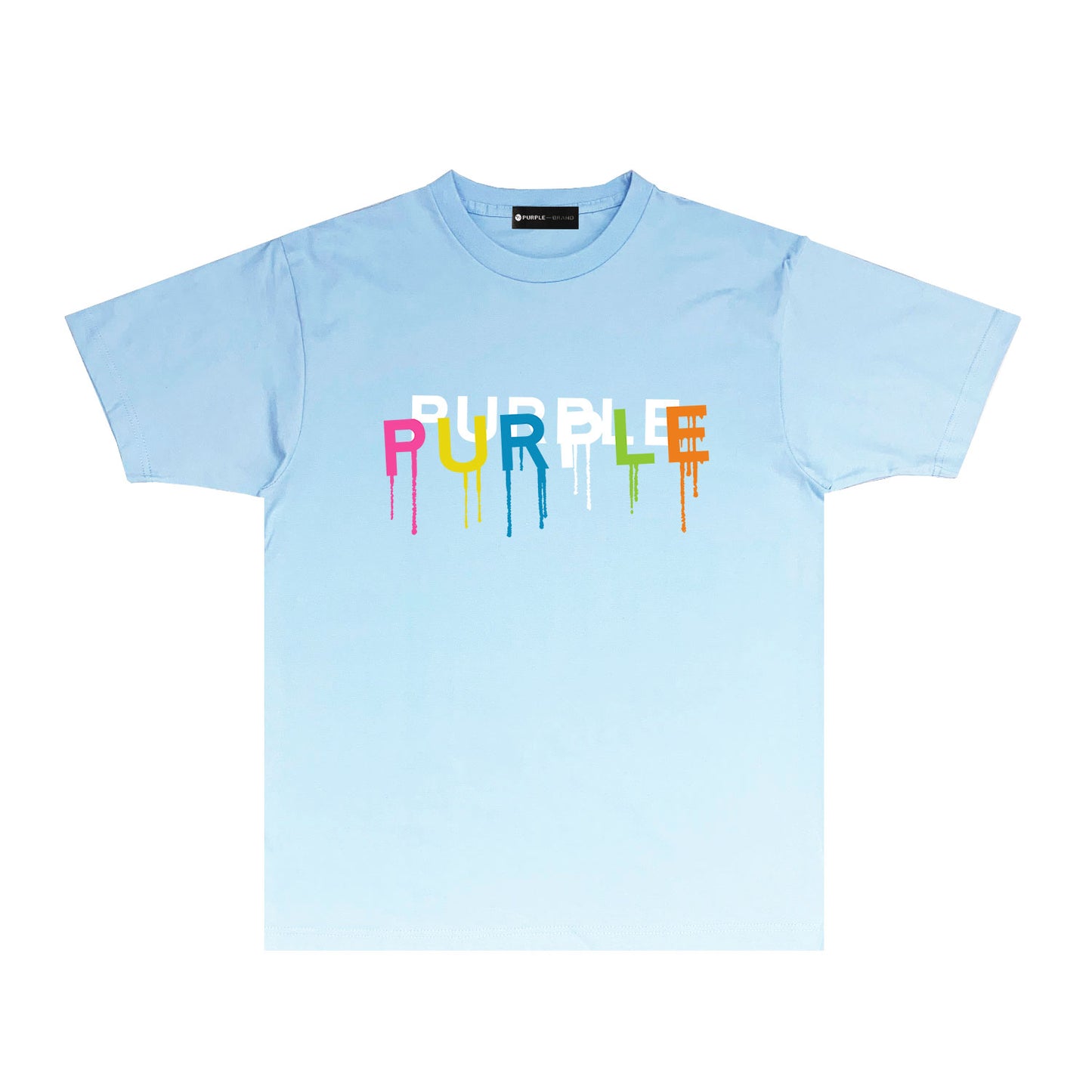 Purple Colorful Snake Paint Splash Graphic T-Shirt Short Sleeve Casual Streetwear Tee PUR044