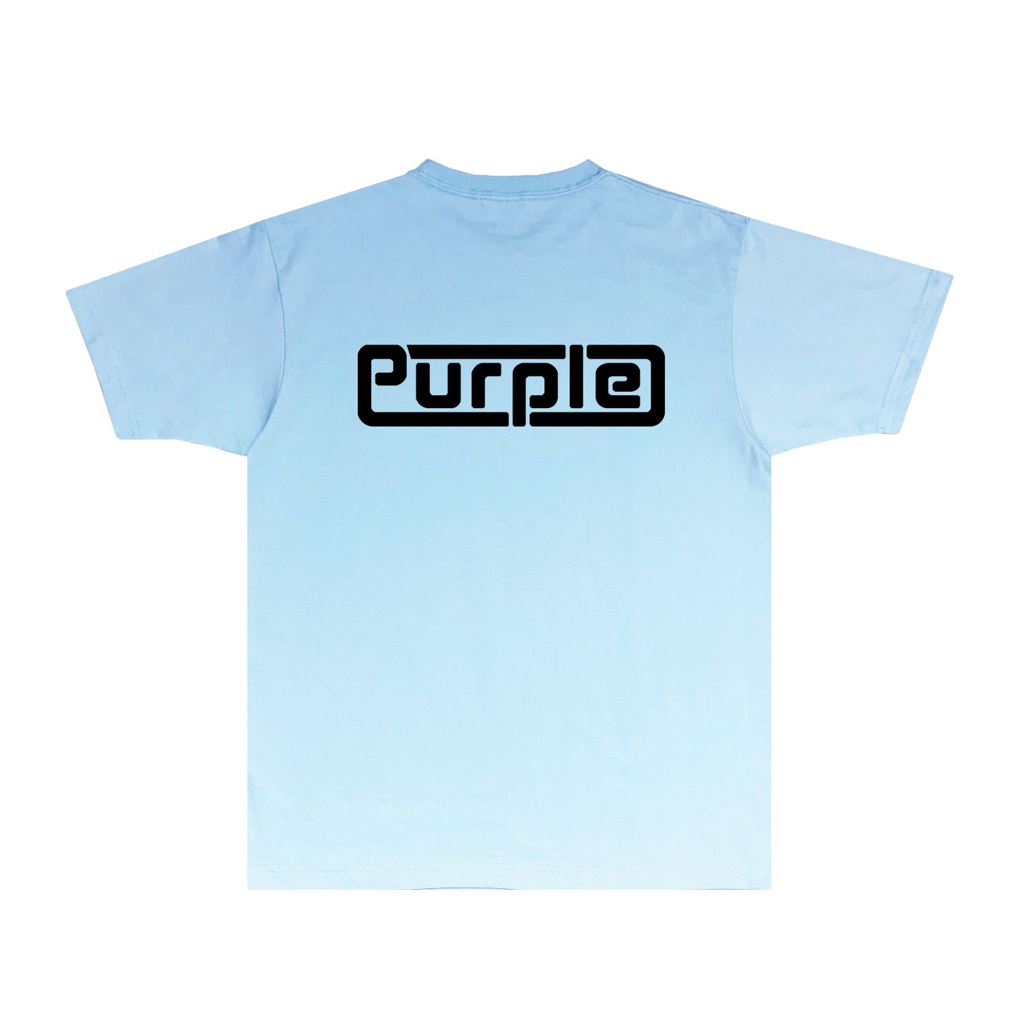 Purple Decorative Window Pattern Letter Graphic T-Shirt Short Sleeve Casual Streetwear Tee PUR049