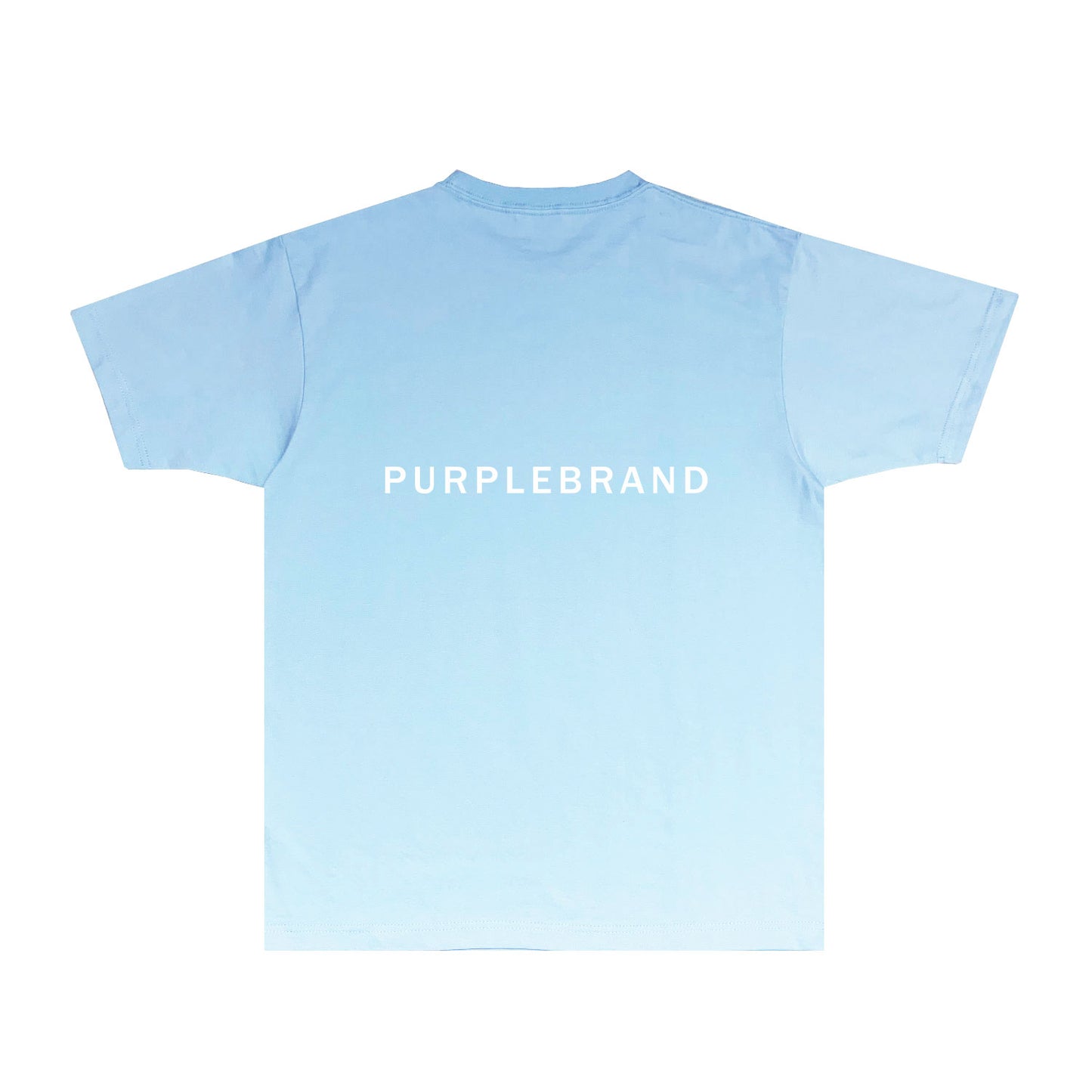 Purple Thin Letter Graphic T-Shirt Short Sleeve Casual Streetwear Tee PUR050