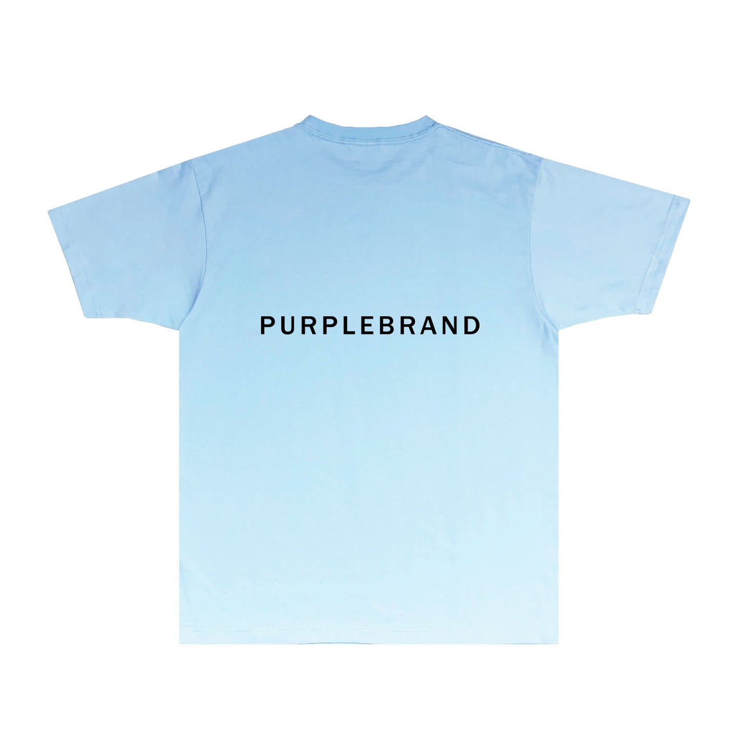 Purple Thin Letter Graphic T-Shirt Short Sleeve Casual Streetwear Tee PUR050