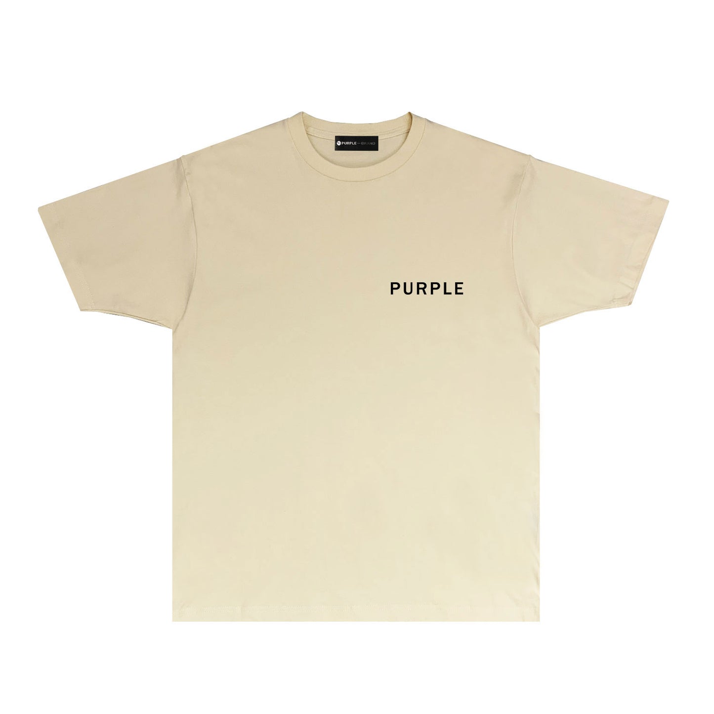 Purple Thin Letter Graphic T-Shirt Short Sleeve Casual Streetwear Tee PUR050